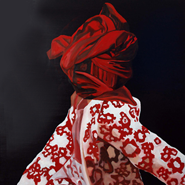 Eamon O´Kane: Double Portait [Richter/van Eyck], 2006, oil oncanvas, 100 x 100 cm
/Sammlung Schubert 

